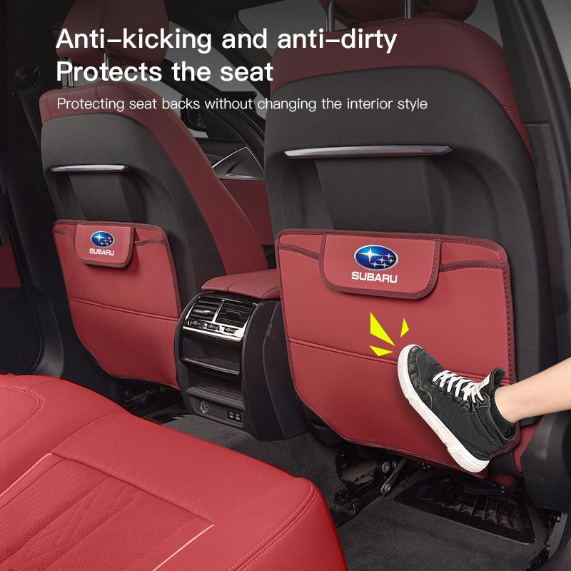 Car Seat Back Kick Mats Anti-kick Dirt-resistant Protector For Subaru Impreza Legacy WRX STI BRZ Forester XV Outback Valve Cap
