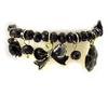 [R6751] - Baroque Bracelet 'Scarlett' Black Gold - 1 Cm