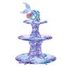 3-Layers Cupcake Stand Party Decorations Mermaid Theme Cake Rack Wrappers Toppers Party Eyewear Cookie Tray For Birthday Wedding