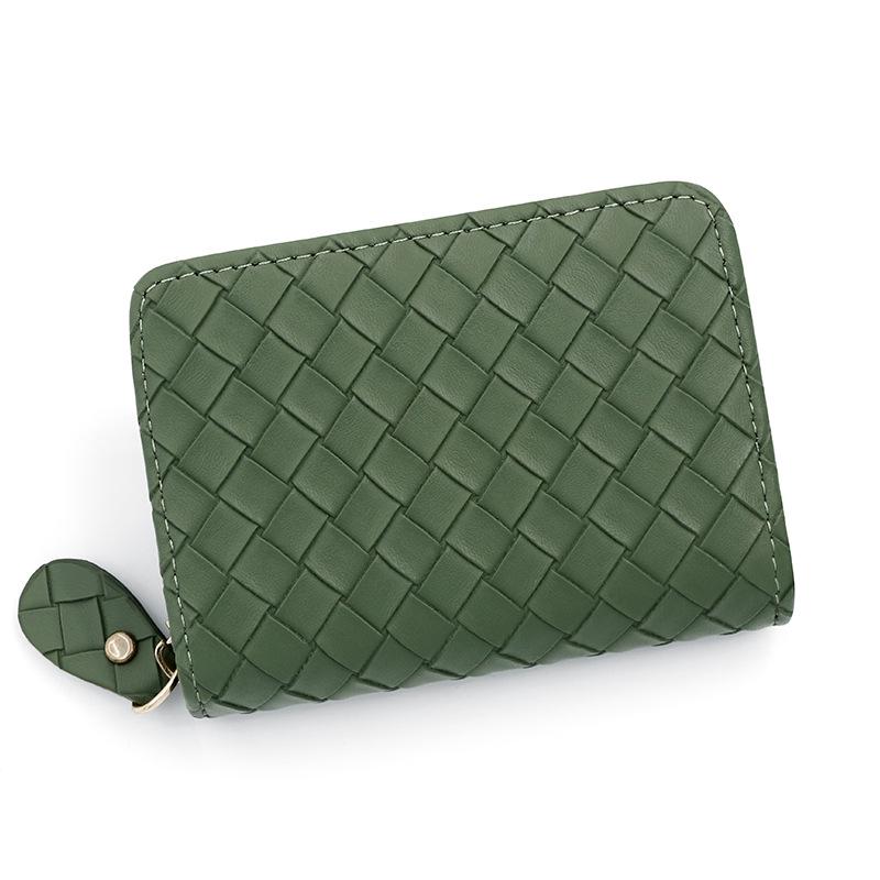 Шикарный держатель для карт-аккордеон: Тканый кошелек для монет на молнии с отделениями для нескольких карт для мужчин и женщин