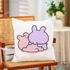 Cute AAsamimichan Funny Pillow Case Antidustmite Pillowcase Invisible Zipper Silky Short Plush Sofa Cushion Cover