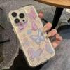 Чехол для iPhone 11-15 «Ослепительная бабочка»: Мягкий, Прозрачный, Креативный Дизайн для Женщин