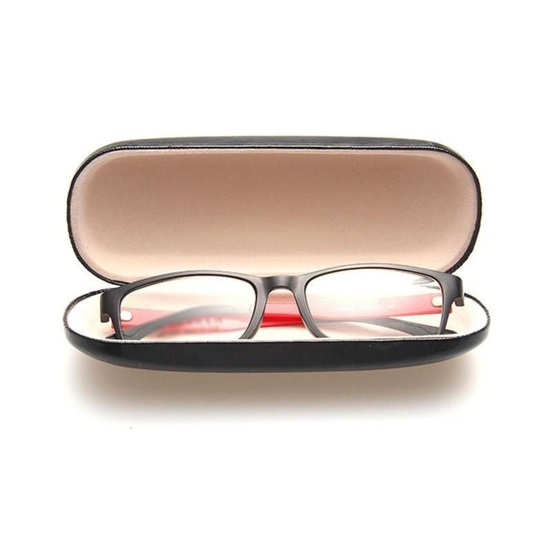 Женский водонепроницаемый мужской футляр для очков Футляр для очков для чтения Жесткая оправа Черный Модный футляр для очков Металлические бусины