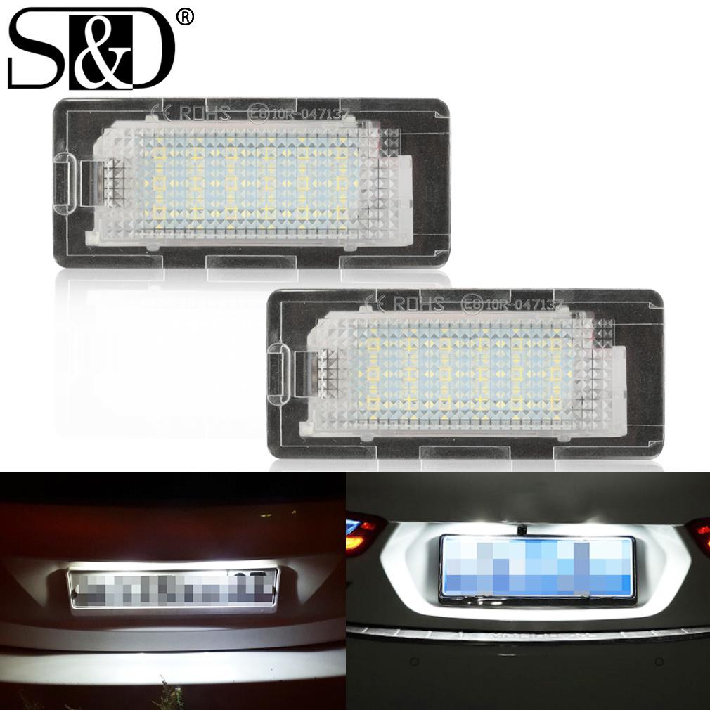 2 шт. светодиодные фонари номерного знака для автомобиля VW Golf VI Plus Jetta VI Passat 3C B6 B7 Polo 6R Touran 1T Фонари номерного знака CanBus Без ошибок