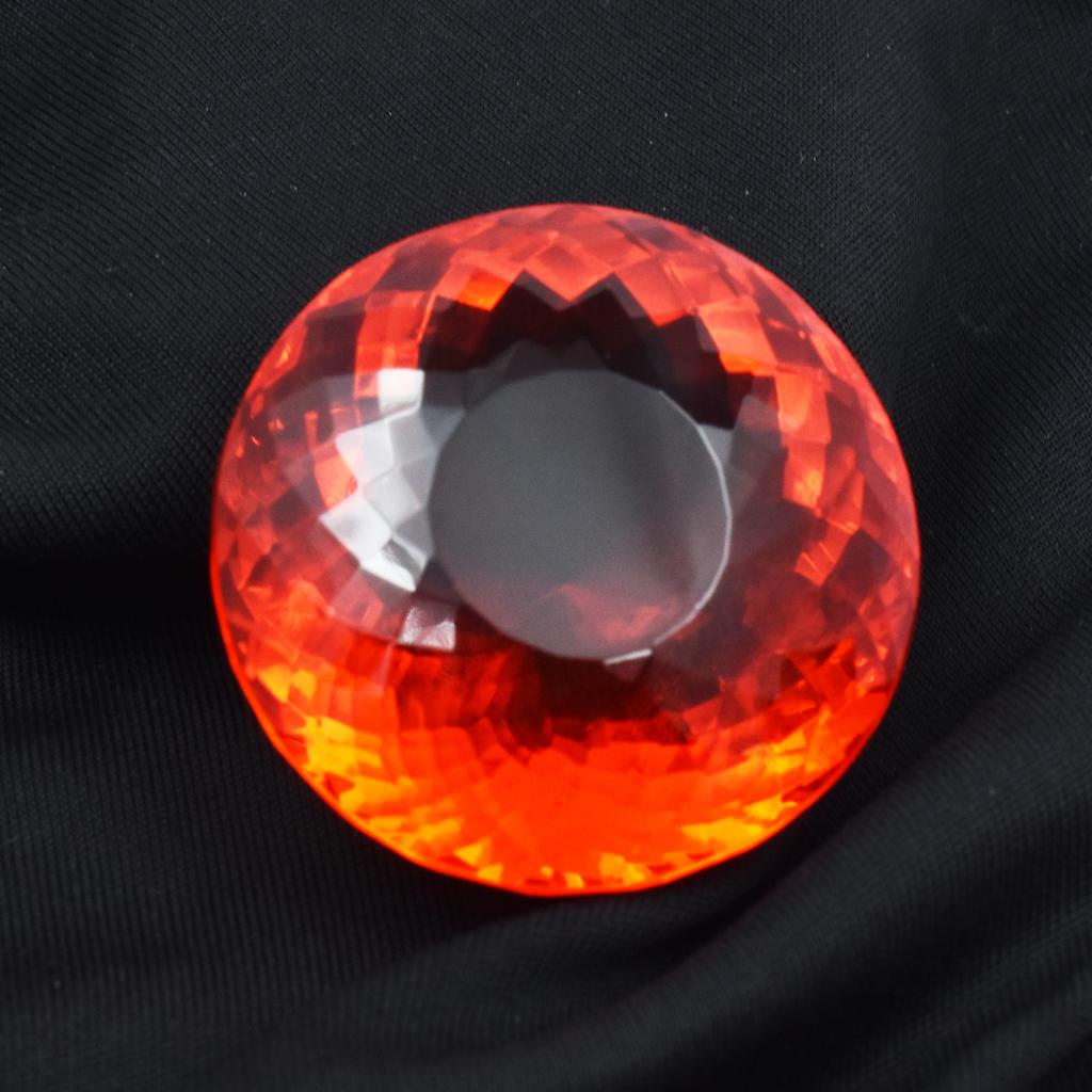 Round Shape Natural Topaz 150.65 Ct Orange Loose Gemstone