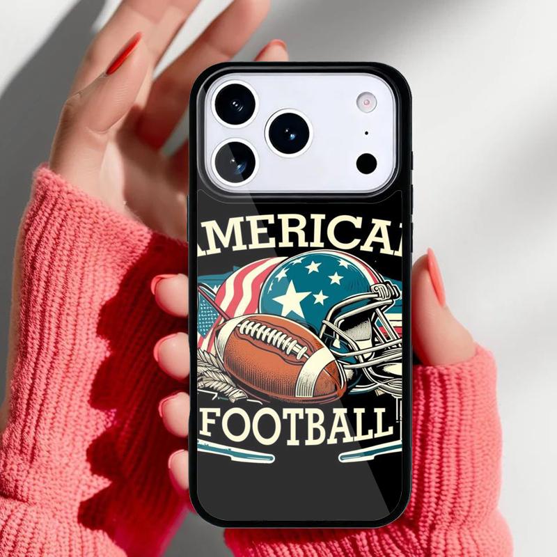 American Football Sport Phone Case for iPhone 17 16 15 14 13 Pro Max Back Cover for 12 11 Pro Coque