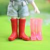 1 Pair Rain Boot Model Dollhouse Miniature Rubber Rain Long Boot Doll Footwear for Dollhouse Decoration