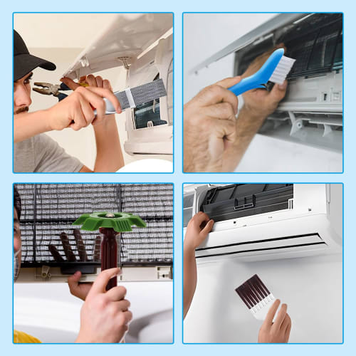 Nalaina Air Conditioner Fin Cleaning Brush, Set of 4, Condenser Fin Cleaner, Cleaning Tool for Air Conditioners, Multi-Function, Popular for Home and