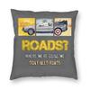 Back To The Future Square Pillowcase Polyester Linen Velvet Creative Zip Decorative Throw Pillow Case Home Cushion Cover