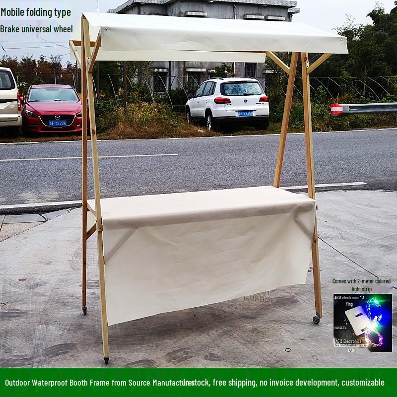 Mobile Outdoor Display Rack for Night Markets and Events