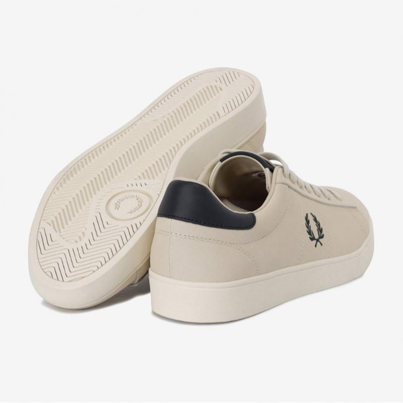 Fred Perry Мужские кроссовки из слоновой кости, кожаные, Sfpm2438315 X64