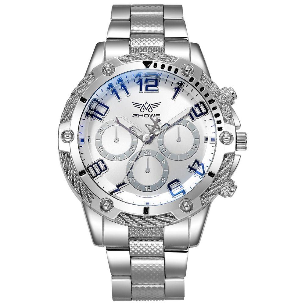 Stainless Steel Band Men's Business Watches Gold Wristwatch Creative Men Quartz Watches Male Gift