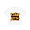 Rare Breed Oversized T-Shirt Black Gold Graffiti Print Streetwear Fashion Casual Wear
