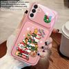 Мультяшная рождественская елка Для Samsung A73 72 71 A70 56 55 54 A53 52 51 50 42 A35 A34 33 32 31 26 25 24 23 22 30 стеклянный чехол для телефона