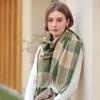 Women Scarf Winter Plaid Tassel Shawl Warm