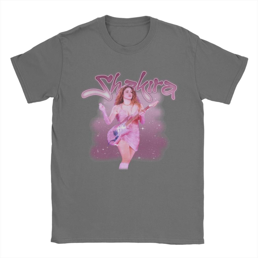 Singer Shakira TShirts for Unisex  Funny Pure Cotton Tee Shirt Crew Neck Short Sleeve T Shirt Gift Idea Clothing