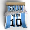 Blue White Stripes Messi 10 Bedding Duvet Cover Set Duvet Cover Pillowcases  (1*Duvet Cover 2*Pillowcases, without duvet insert)