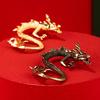 Brass Dragon Statue Tabletop Chinese Dragon Ornament Luck Dragon Figurine for Home