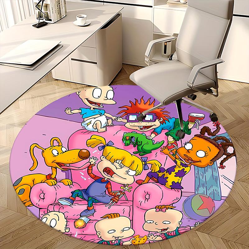 Cartoon Network,Rugrats Chair mat Round Rug Office carpet,Non slip, Suitable for Living Rooms, Bedrooms Decor1205071a