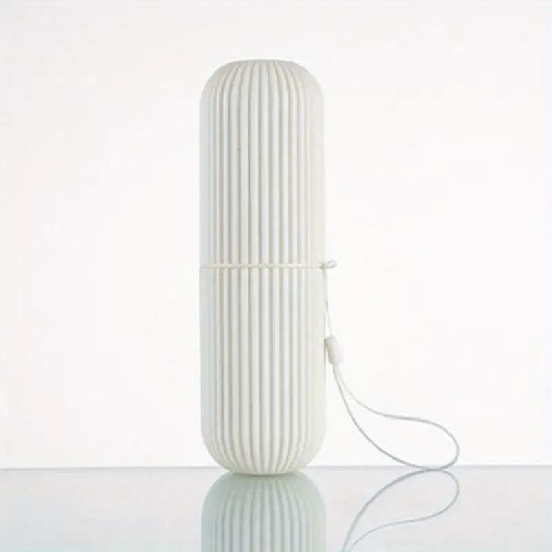 Portable Travel Toothbrush Box With Mouthwash Cup Convenient Brushing Cup And Toothwash Tooth Cylinder For Bathroom Essentials