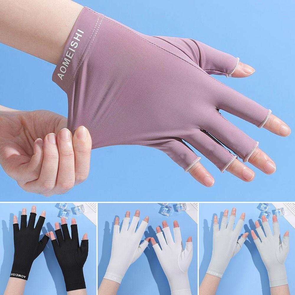 New Breathable Outdoor Riding Sunscreen Gloves Women Half-finger Gloves Touch Screen Gloves