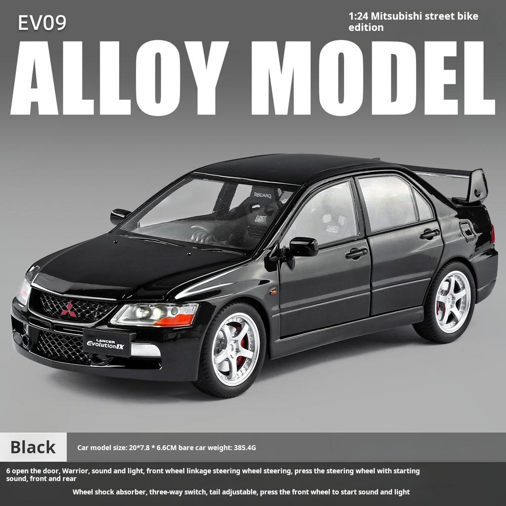 Official authorized 1:24 Mitsubishi EV09 Street Edition Alloy car Model Toy car Sound&light toy car boys Gift collectibles