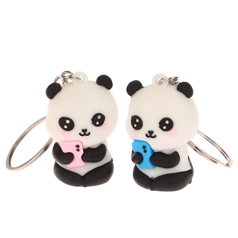 Милый мультяшный брелок для ключей в виде панды, подвеска для автомобиля, сумка, брелки для женщин, ювелирные изделия, подарок, милый брелок для ключей в виде панды, аксессуары