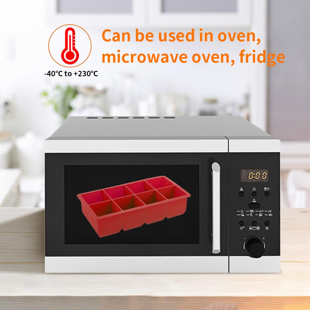 8-Grid Silicone Ice Cube Maker Ice Block Mold Making Tray for Red Wine Bar