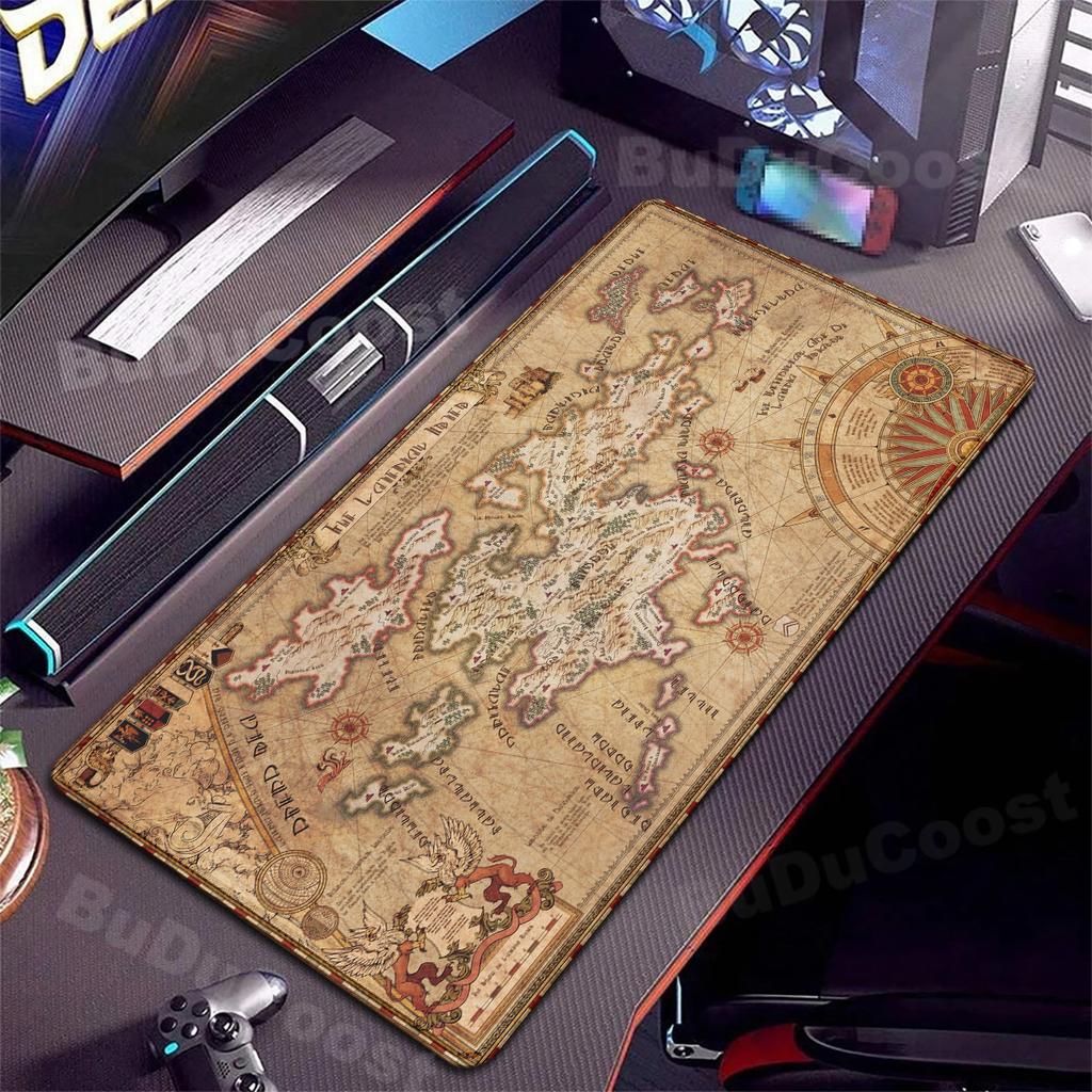 Xxl Anime Rings Of The Lords Game Cabinet Desktop Protect Mat xcm Laptop Gaming Accessories Keyboard Nonslip Mouse Pad Rugs