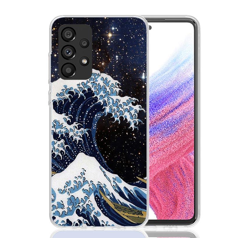 Японский паб Волна Аниме Прибыло Чехол для телефона Для Samsung Galaxy A13 A14 A15 A16 A17 A53 A54 A55 A56 A33 A34 A35 A36 A23 A24 A25 A2
