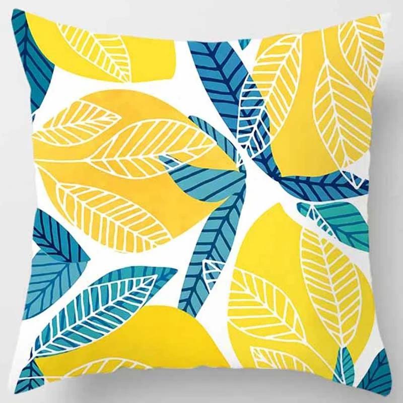 Желтая Цветочная Модная Декоративная Наволочка Диван Автомобиль Офисные Принадлежности Уличная Подушка