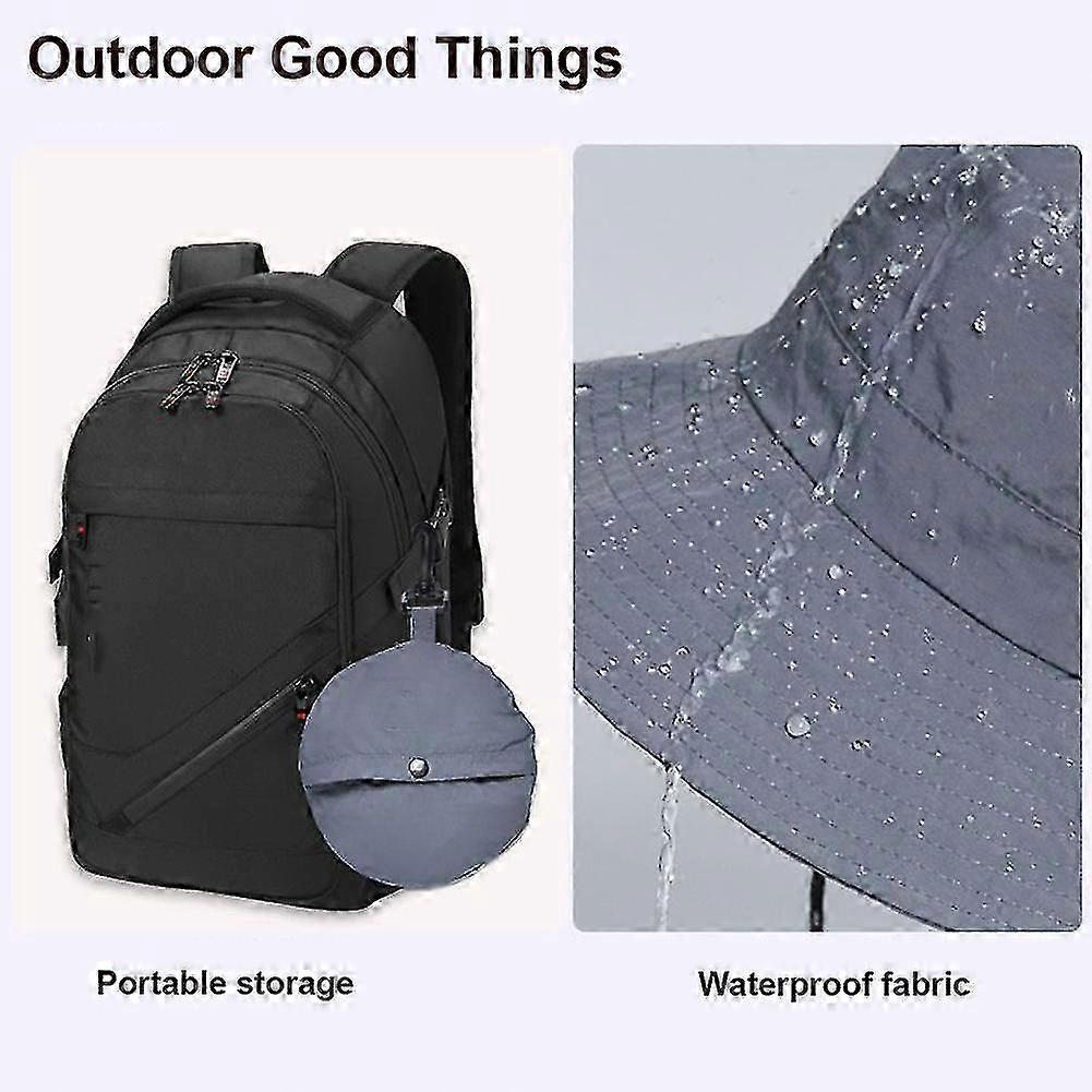 Summer Waterproof Packable Bucket Hat - Breathable Unisex Hat for Camping, Beach & Outdoor Activities