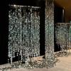 10 шт. 1 метр Подвесные фольгированные шторы с пайетками ПВХ Золотые Серебряные Круглые пайетки Дождь Занавес Флэш-шторы Круглые пайетки Нити из бусин