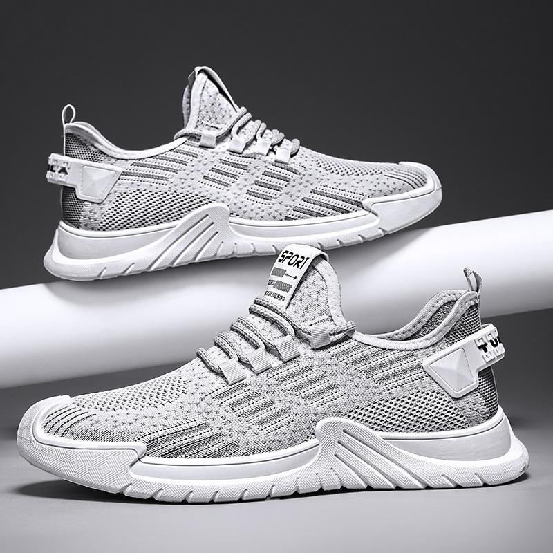 Новые весенние сетчатые туфли, дышащие, модные, модные кроссовки, мужские повседневные кроссовки на толстой подошве