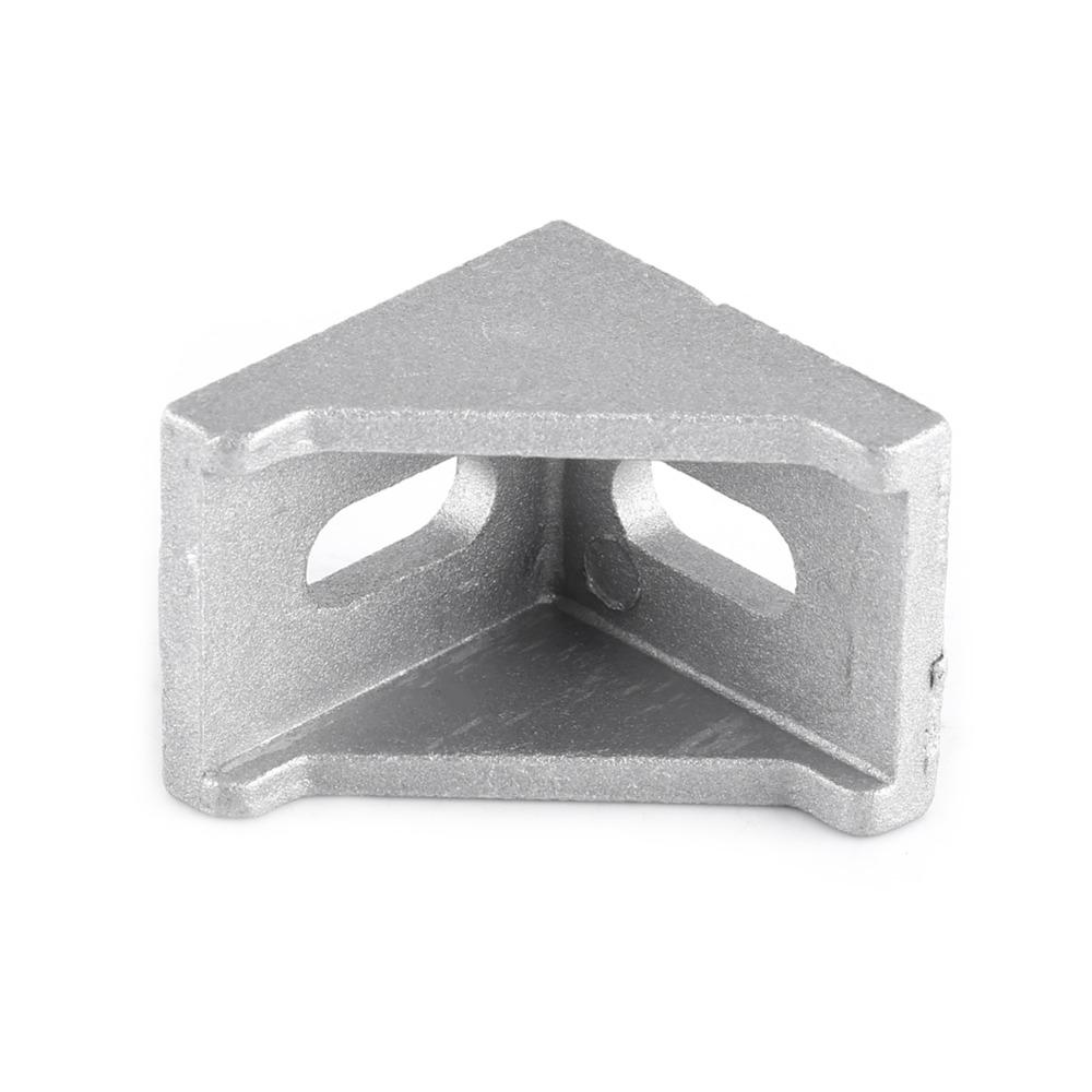 10pcs 2 Hole Aluminum Corner Bracket Durable Right Angle Bracket For Standard 8mm Slot