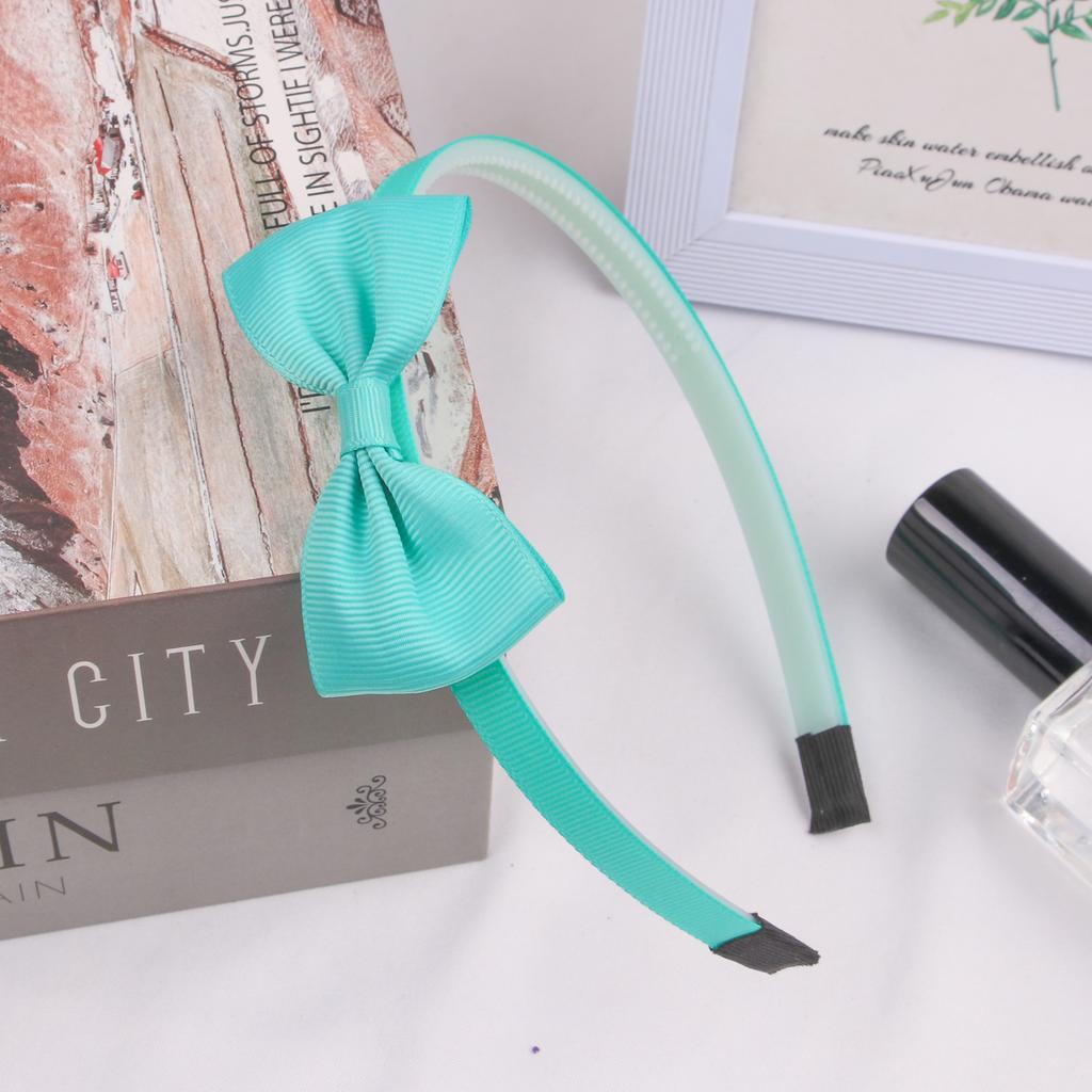 1PC Grosgrain Ribbon Hair Bows Headbands Girls Plastic Hairbands 3inch Bows Headband Children Kids Fashion Hair Aceessories