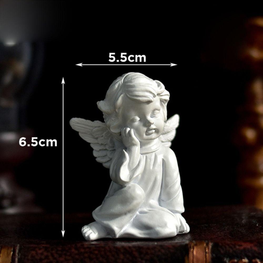 Resin Crafts European Style High Quality Sculpture Flower Fairy Angel Figurine Desktop Ornaments