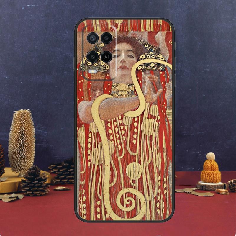 Чехол с картиной Густава Климта «Поцелуй» для Oppo A16 A76 A96 A17 A57 A40 A60 A80 A98 A58 A78 A18 A38 A54 A74 A94 A15 A5 A6 Pro