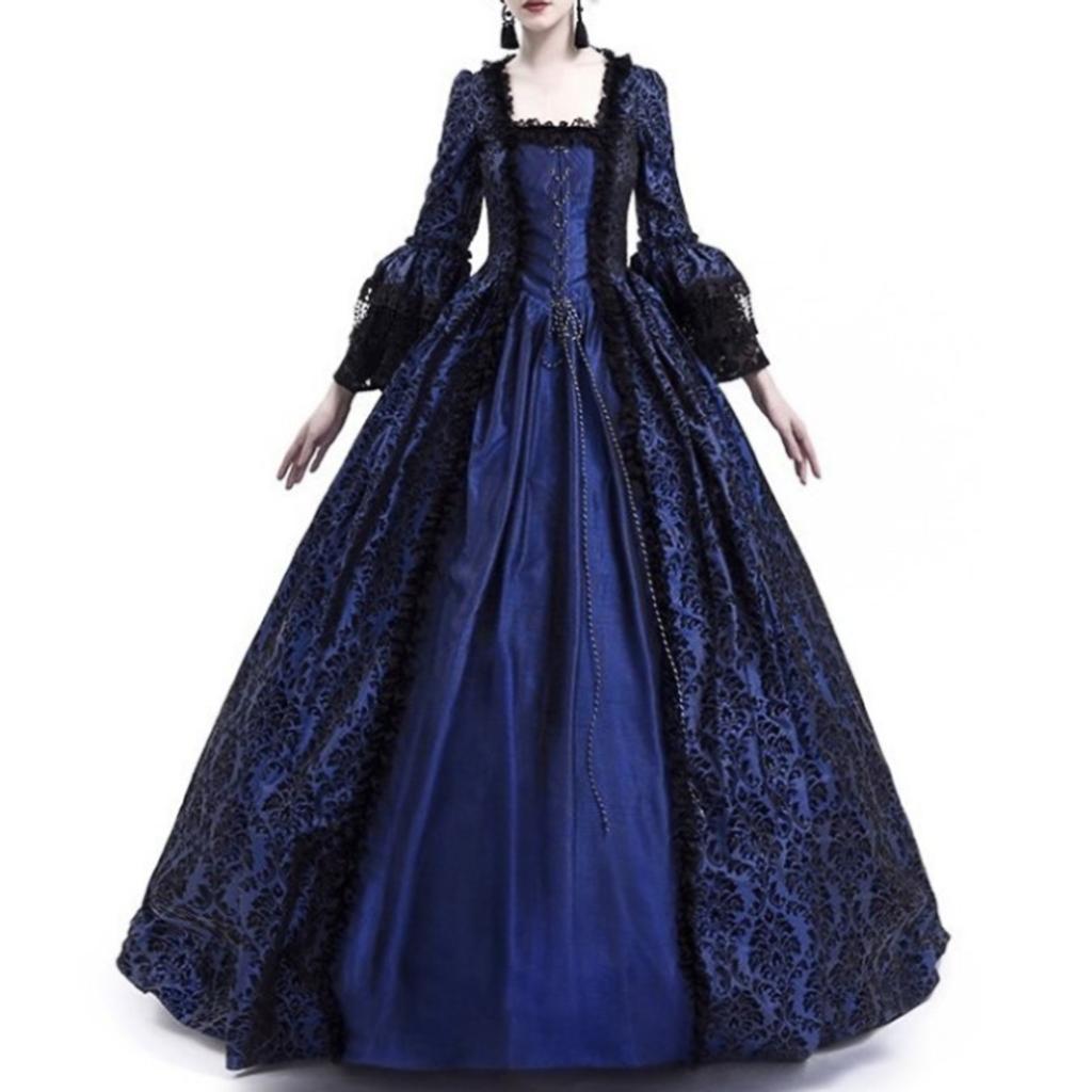 Женское винтажное ретро-готическое платье с длинным рукавом с капюшоном, длинное платье, платья
