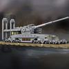628 шт. WW2 Дора 800 мм Железнодорожная пушка Военная пушка MOC Строительные блоки Кирпичики Модель Армейское оружие Танк Детские игрушки Взрослые Дети Мальчик Рождественский подарок