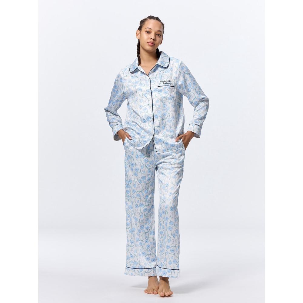 GU by Uniqlo Атласная пижамаS Длинные рукаваS Длинные брюкиFrieren Beyond Journey S End