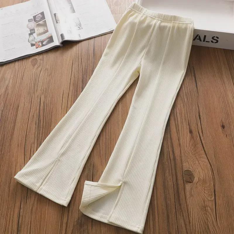 Расклешенные брюки Ice Silk Split для девочек 2024 года — широкие, узкие летние брюки с защитой от комаров