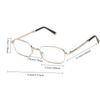 Folding Reading Glasses Lightweight Crystal Glass Lens Metal Frame Square Full Frame Men Women Presbyopic Eyeglasses