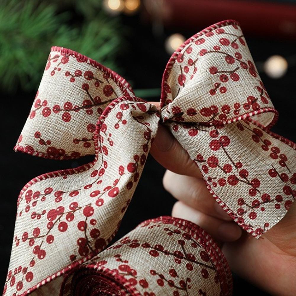 Рождественский подарок Рождественская лента Сделай сам Лента из мешковины Новая тканевая лента-завиток