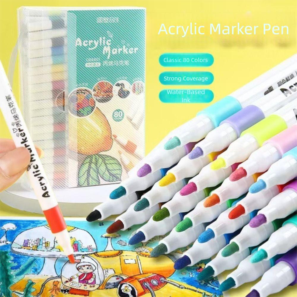 Can Be Stacked Children's Graffiti Pen Color Is Not Transparent Paper Student Art Watercolor Pens