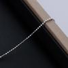 Sterling 925 Silver 1mm Flash Bead Chain Customizable Length Bright Silver Chain for Jewelry Making DIY Necklace