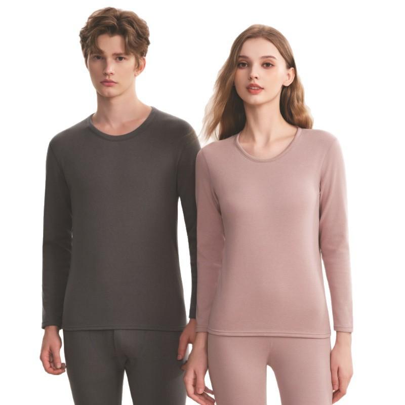 Women Unisex Thermal Underwear Set Fleece Lined Long Johns Double-sided Brushed Base Layer Winter