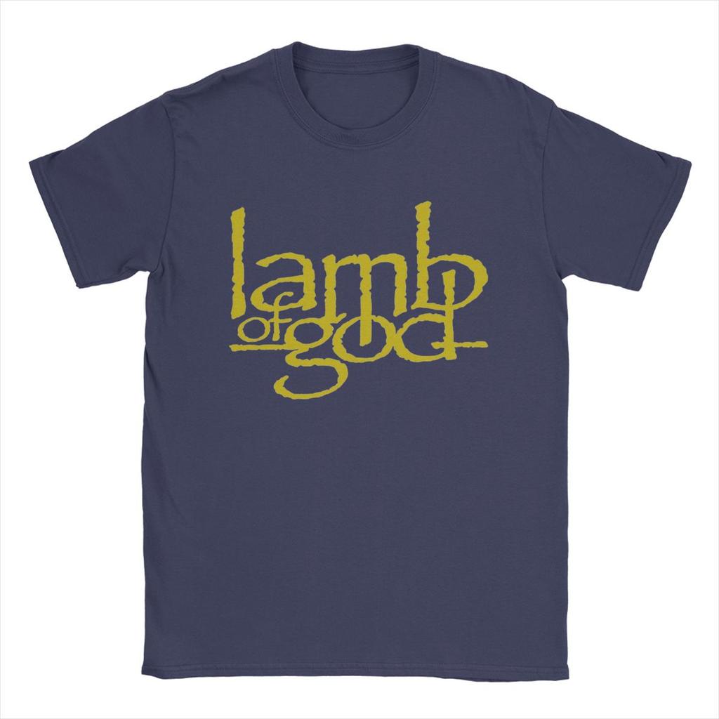 Винтажные футболки Lamb Of God Golden для мужчин, хлопковая футболка с круглым вырезом, футболки с коротким рукавом, идея для подарка, одежда