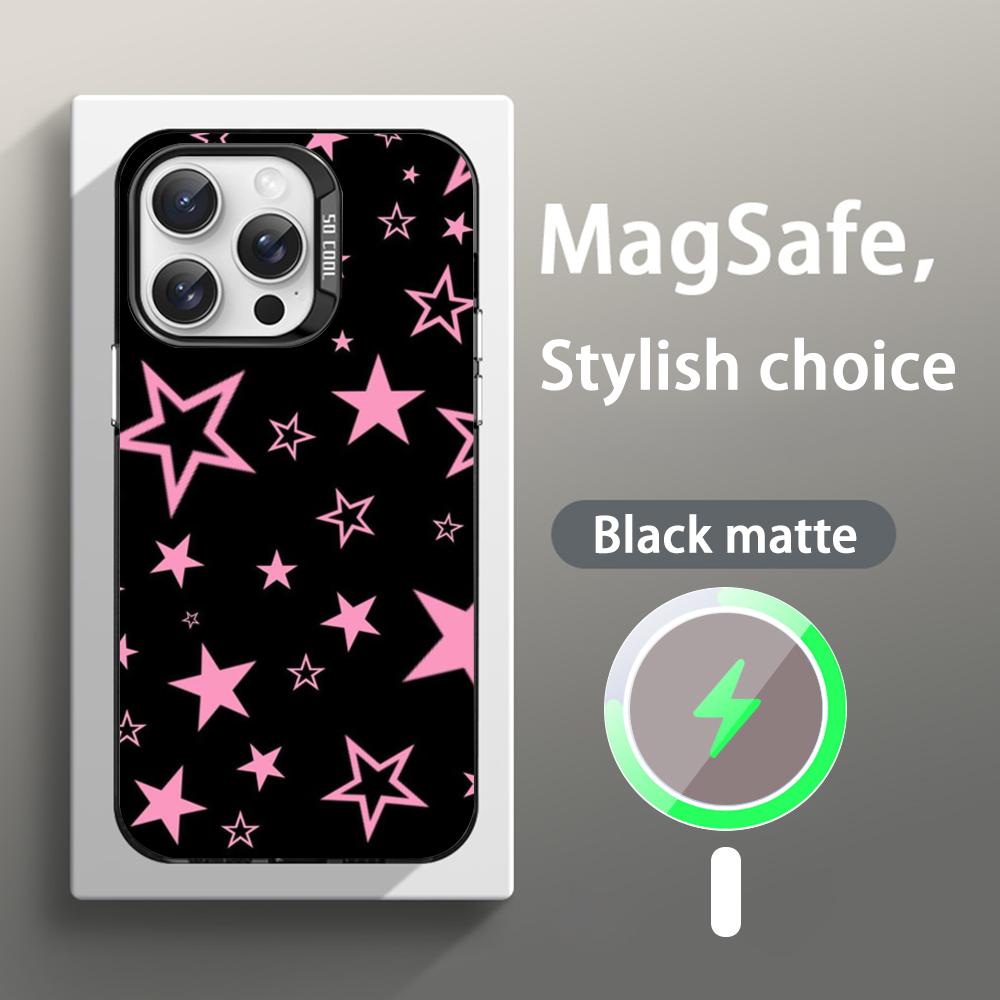 Fashion cool star hot selling pattern Phone Case Magnetic IMD Colorful Silver case for iPhone 17 16 15 14 13 12 Pro Max