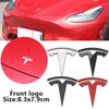 1pcs ABS for Tesla Model 3 Mode Y Car Front Hood Logo Cover Emblem Sticker Styling Auto Body Rear Trunk Badge Accessories